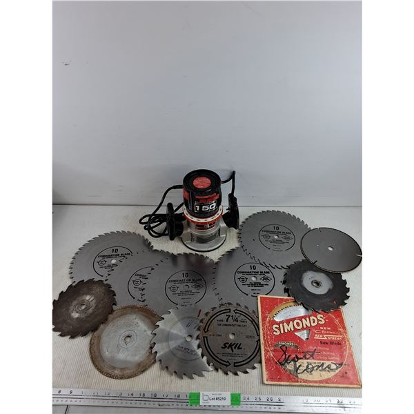 Circular Saw Blades, Sears Craftsman Router - Powers on, As Is - PICK UP