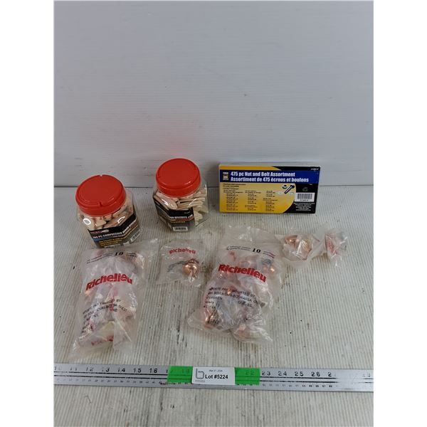 Richelieu Drawer Knobs, Compressed Wood Biscuits, Power Fist 475 pc Nut & Bolt Assortment
