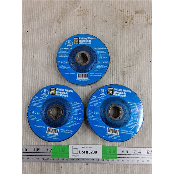 (3) Power Fist 10 Pack Cutting Wheels