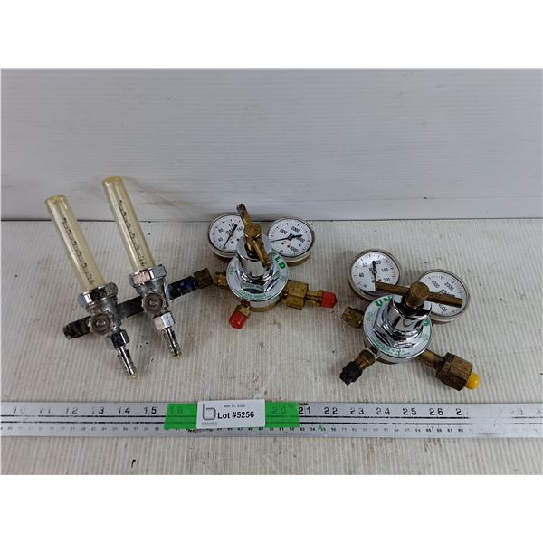 Uniweld Compressed Gas Regulators & (1) Flowmeter