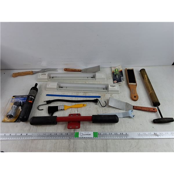 Heavy Duty Ignition and Start Switch, Fluorescent Lights, BBQ Utensils, B&D Power Driver, Misc