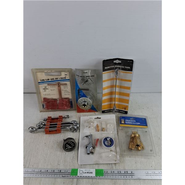 Gluing Clamo, Wrenches, Angular Torque Gauge, Injector Harness Tool, 3 Way Air Manifold, Misc