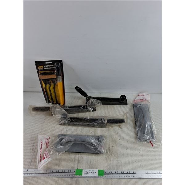Carpenters Rasps, Sanders & 5 PC Brush Set