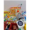 Image 8 : Coloring Books, Fisher Price Toy Musical Radio, Faux Leather Purse, Assorted Toys