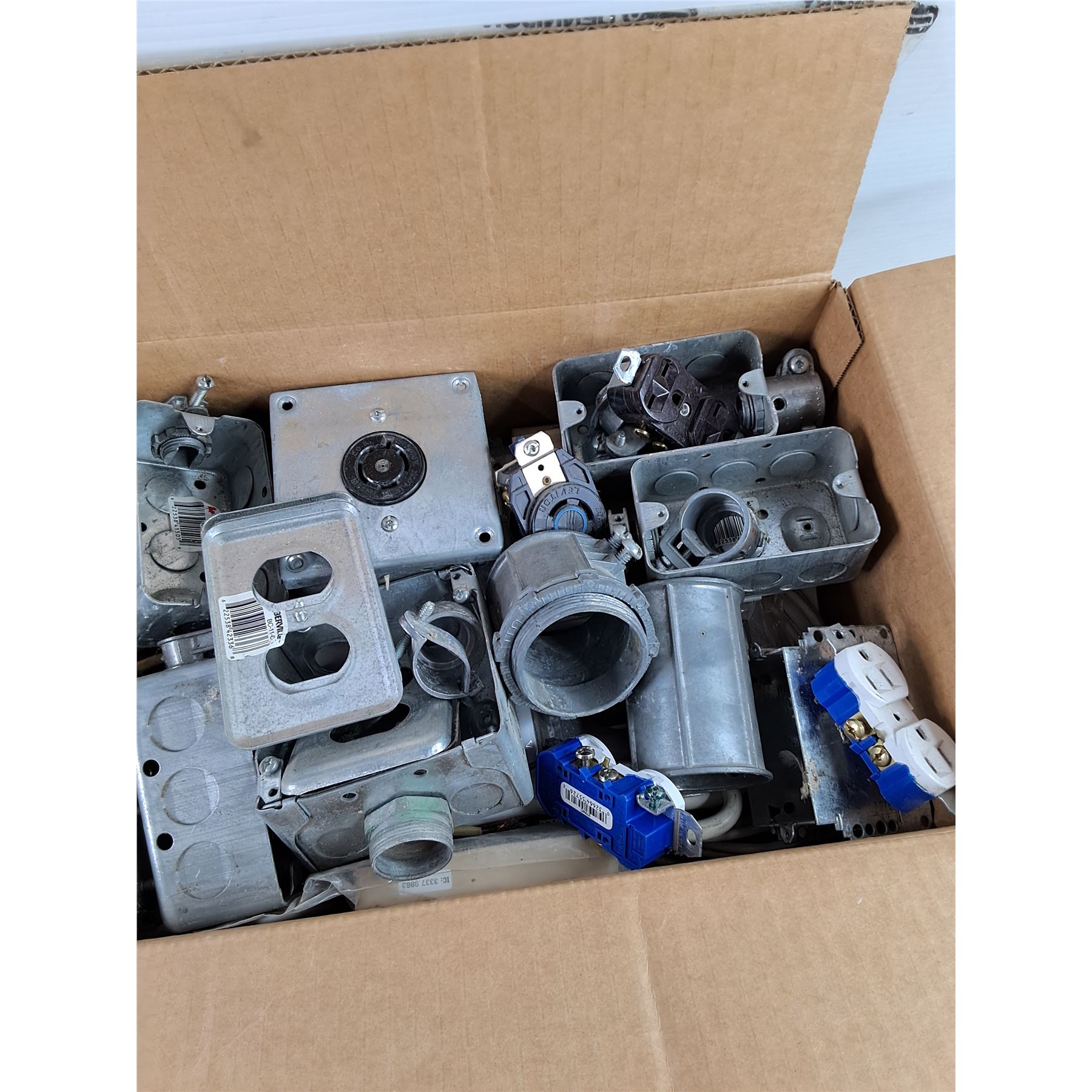 Assorted Electrical Components & Covers - As Is - Bodnarus Auctioneering