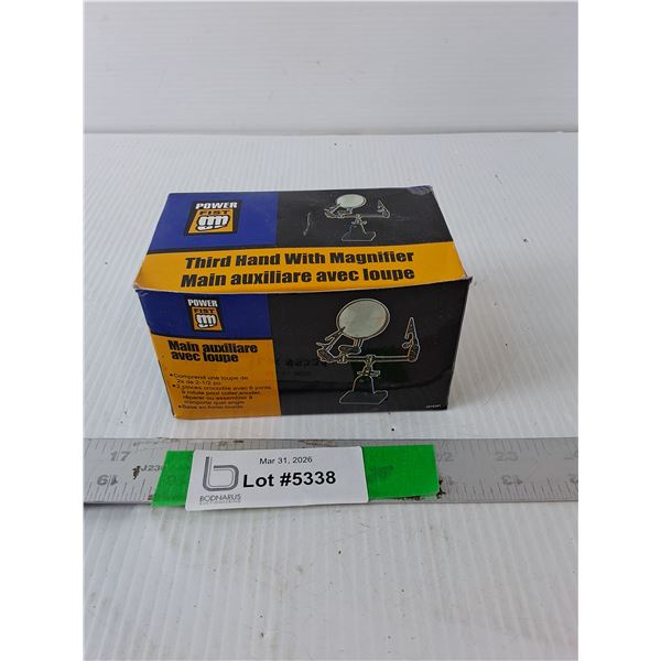 Power Fist Third Hand with Magnifier, Appears NIB