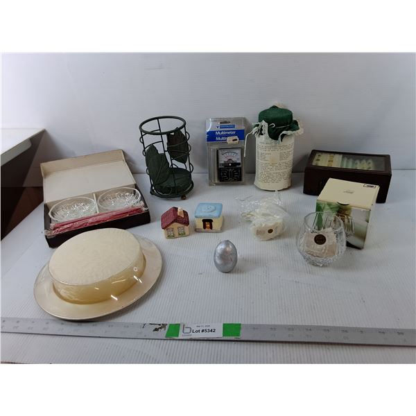 Candles, Crystal Glass, Multimeter, Misc.