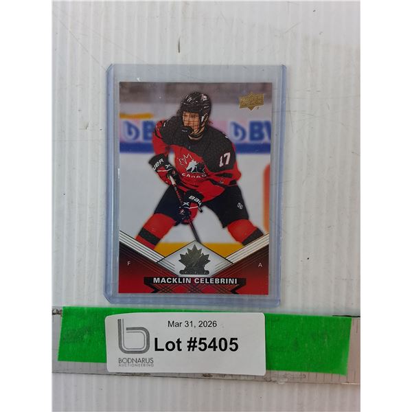 Macklin Celebrini Upper Deck Team Canada Card- Cannot Authenticate