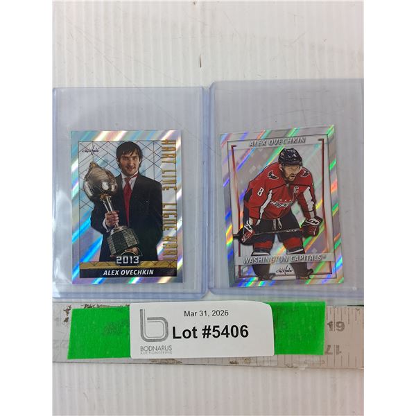 (2) Alexander Ovechkin Topps Sticker Album Cards- Cannot Authenticate