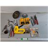 Image 1 : Staple Gun, 1/2" Chuck with Key, Drill Bits, Misc.
