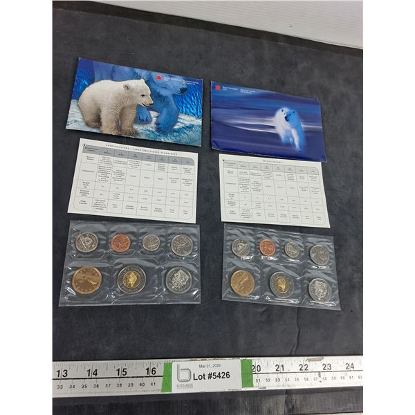 (2) Royal Canadian Mint Uncirculated Coin Set - 1999 