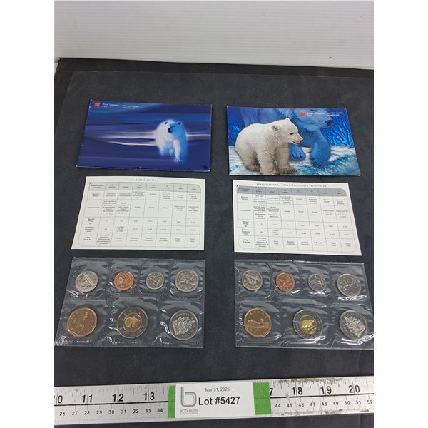 (2) Uncirculated Royal Canadian Mint Coin Set- 1999 