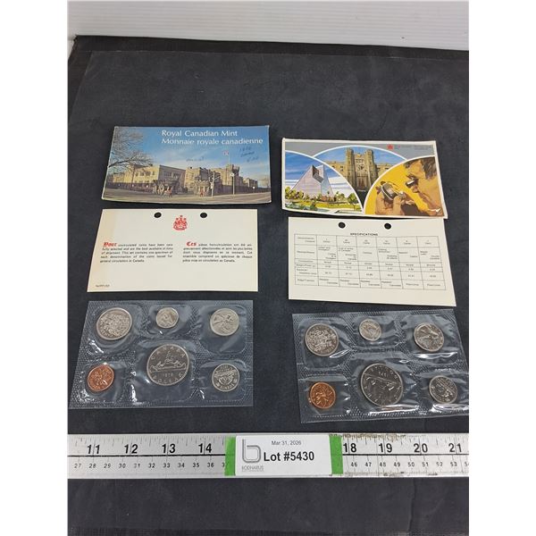 (2) Uncirculated Royal Canadian Mint Coin Set - 1976 