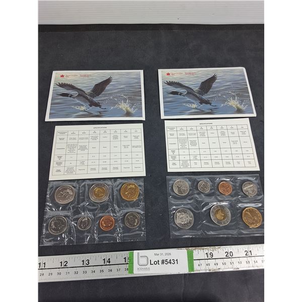 (2) Uncirculated Royal Canadian Mint Coins Set - 1998