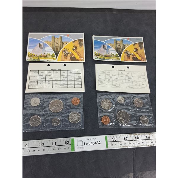 (2) Uncirculated Royal Canadian Mint Coin Set- 1981 