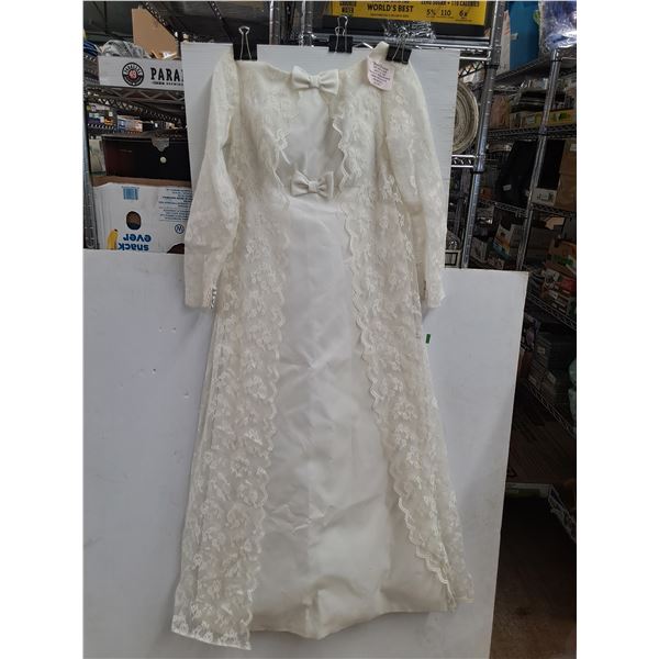 (3) Vintage Wedding Dresses - Approx Size S, M, XL