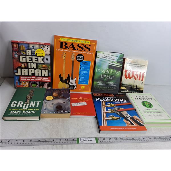 (9) Assorted Books - Grunt, The Wolf, Easy Money
