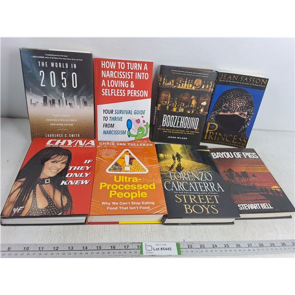 (8) Assorted Books - World in 2050, Ultra-Processed People, Princess
