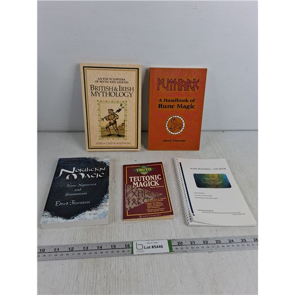(5) Assorted Books - British & Irish Mythology, Northen Magic