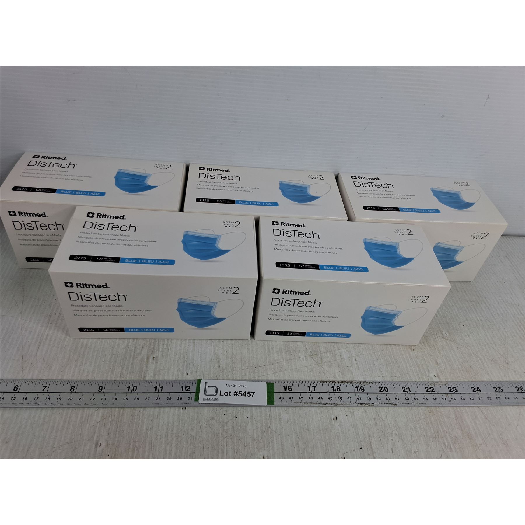(5) DisTech Level 2 Face Masks - NIB - Bodnarus Auctioneering