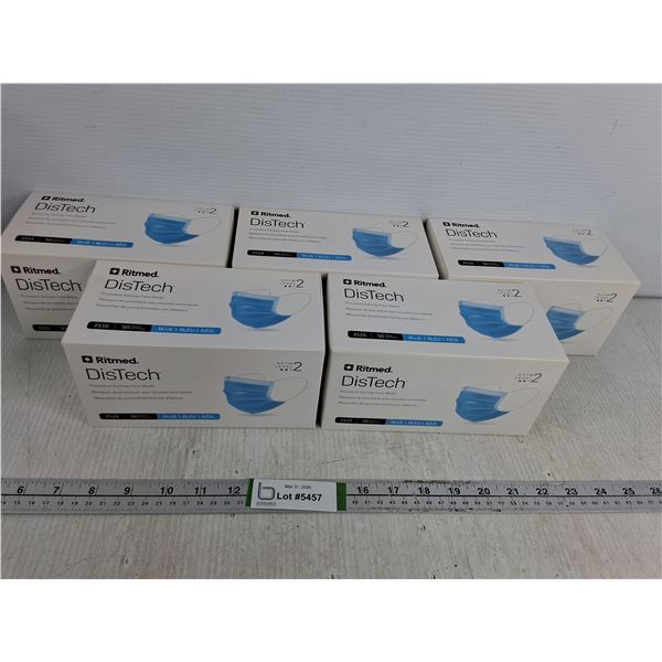 (5) DisTech Level 2 Face Masks - NIB