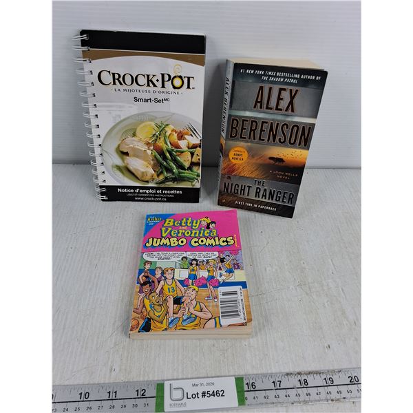 (3) Assorted Books - Cook Book, Archie Comic