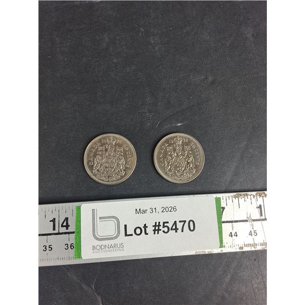 (2) 1974 Canadian 50 Cents