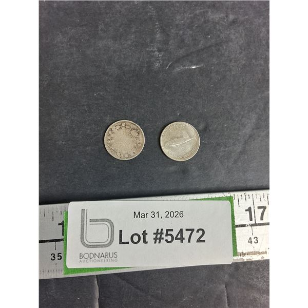 (2) Coins - 1867-1967 Candian 10 Cents