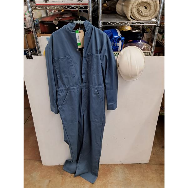 Emery Overalls - Size 40, White Hard Hat