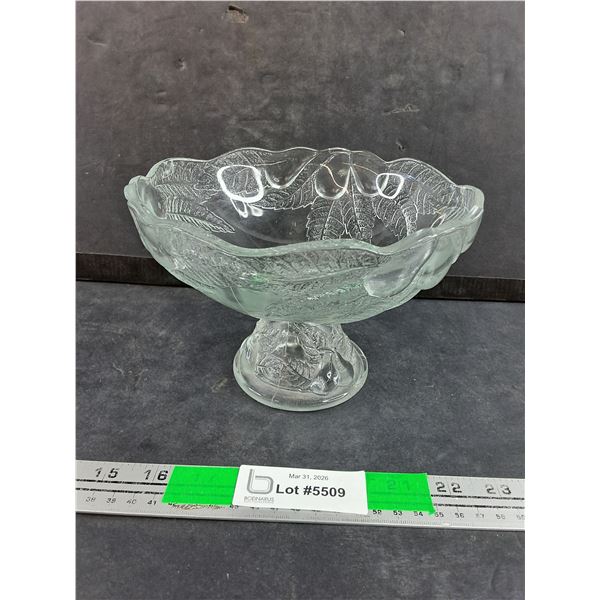 Footed Glass Candy Bowl