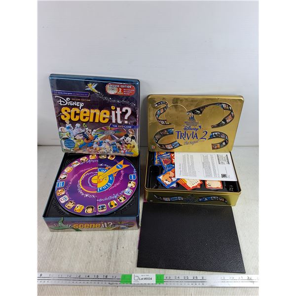 Disney Scene It The DVD Game, Disney Trivia 2 The Sequel Game - As Is