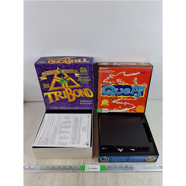 Tribond Diamond Edition & Quelfs Trivia Games - As Is