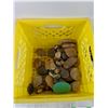 Image 3 : Assorted Painted Rocks & Milk Crate 11" x 13" x 11" - PICK UP
