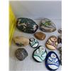 Image 4 : Assorted Painted Rocks & Milk Crate 11" x 13" x 11" - PICK UP