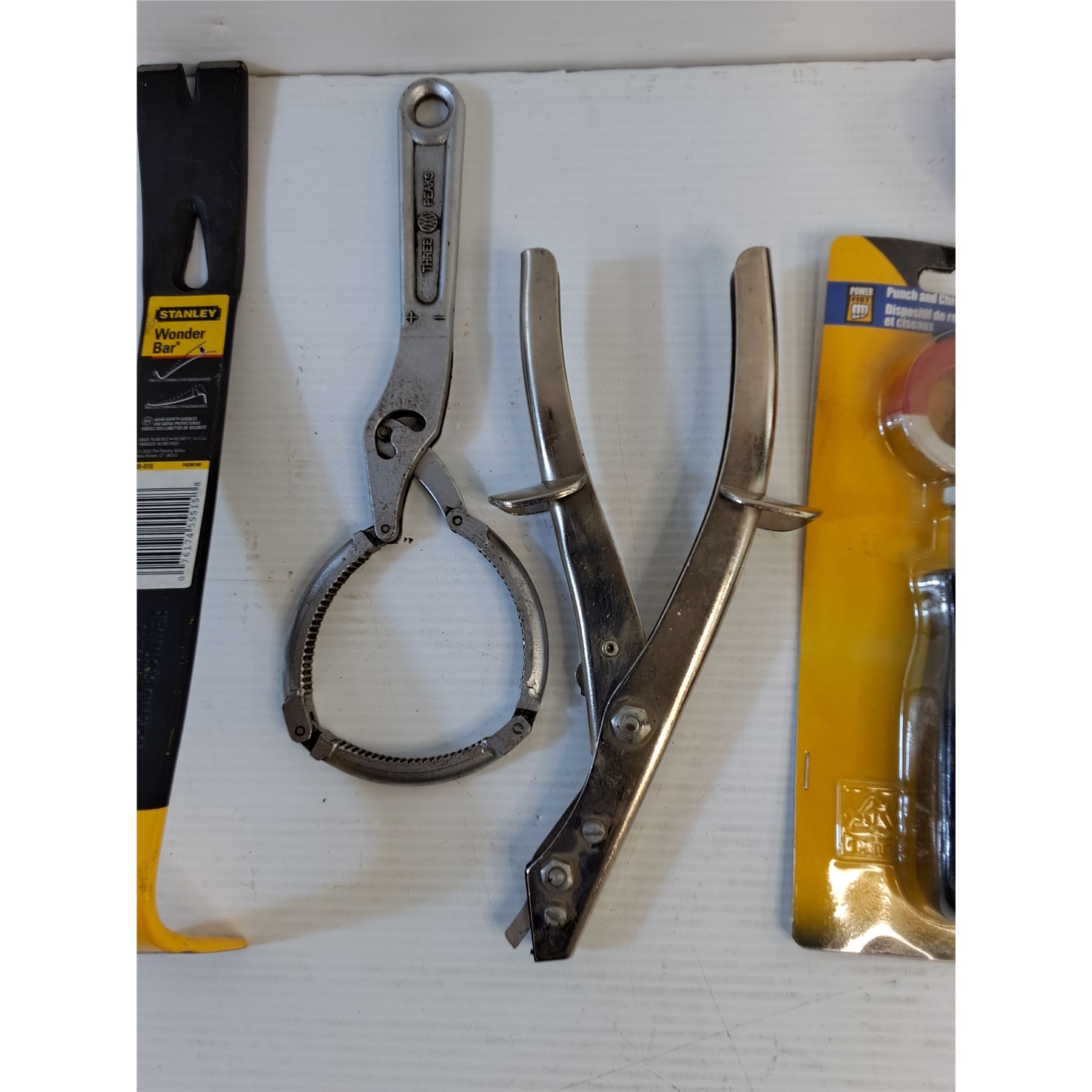 Assorted - Pry Bar, Oil Filter Wrench, Nibbler, Soldering Aid Kit ...