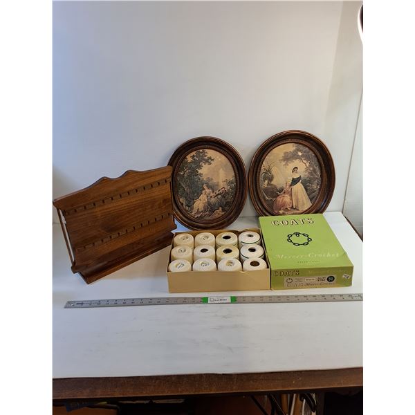 (2) Vintage Wall Decor - Coppercraft Guild Cameo / Souvenir Spoon Rack - PICK UP
