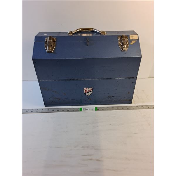 (1) Metal Toolbox/Tackle Box - 4-Tray - Beach Industries (18" x 10" x 13")- PICK UP