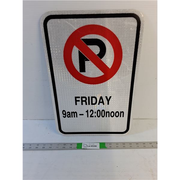 No Parking Sign - Reflective (18" x 12")