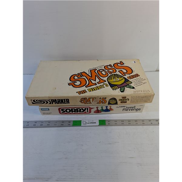 Board Games  - Vintage 'Smess' (1970) Sorry! - As Is