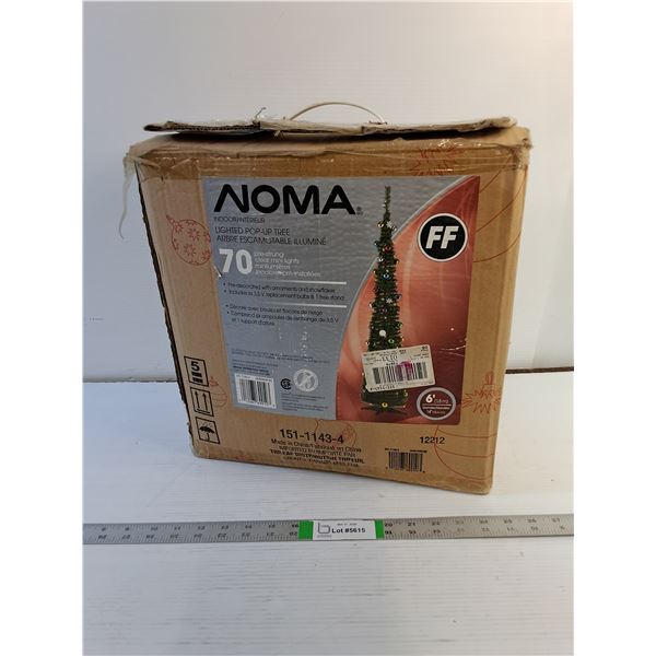 Noma - 6' Lighted Pop-Up Christmas Tree - As Is - PICK UP
