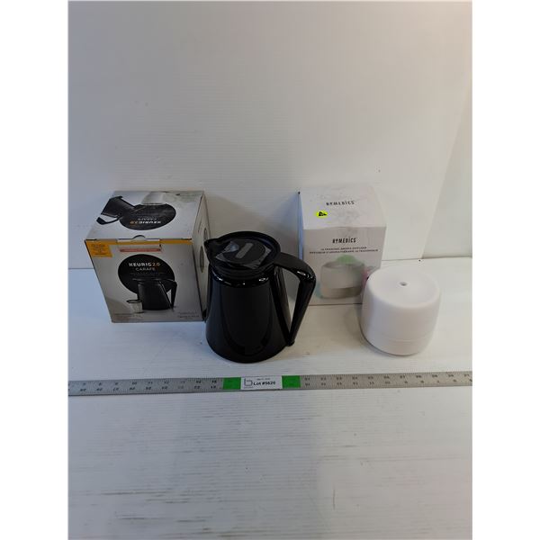 (1) Keurig 2.0 - 32 oz. Carafe (New-In-Box) (1) Homedics - Aroma Diffuser - Powers On