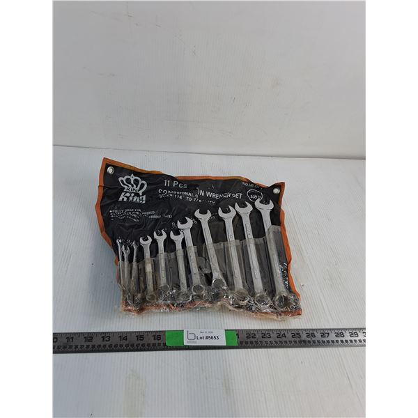 11 Piece Combination Wrench Set ( as is)