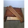 Image 1 : Pre-1940 Oak Bed Frame - 5' High Head x 55" Width x 71" Length Rails - Cannot Ship