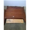 Image 2 : Pre-1940 Oak Bed Frame - 5' High Head x 55" Width x 71" Length Rails - Cannot Ship