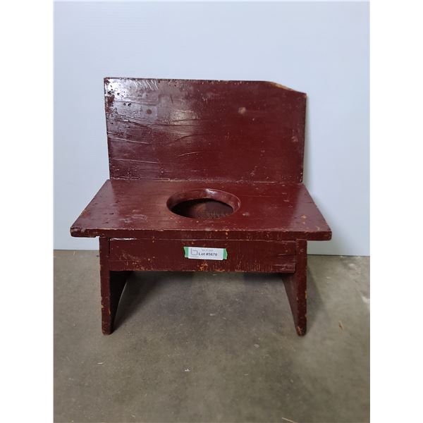 Pre-1950 Custom Wooden Child Size Commode - Cannot Ship