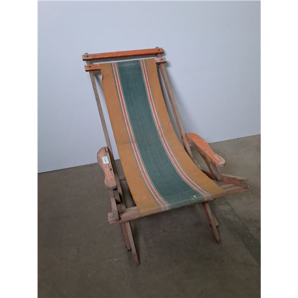 Pre-1960 Wooden Lounge Chair - Needs Some Repair - 41" Length x 23" Width - Pickup Only