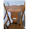Image 3 : Pre-1950 Pressed-Back Wooden High Chair - 40" High Back - Cannot Ship