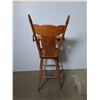 Image 5 : Pre-1950 Pressed-Back Wooden High Chair - 40" High Back - Cannot Ship