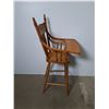 Image 6 : Pre-1950 Pressed-Back Wooden High Chair - 40" High Back - Cannot Ship
