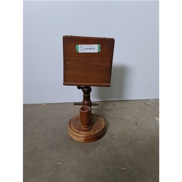 Vintage Oak/Metal Portable Desk - 15" High - Pickup Preferred